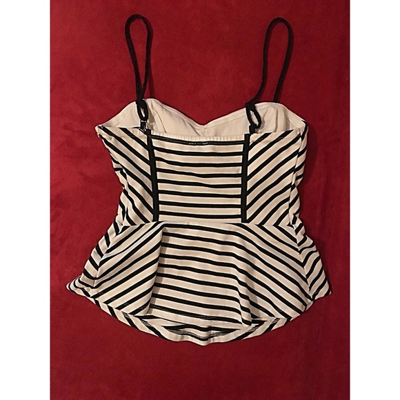 Bebe Striped Peplum Top - Picture 3 of 3